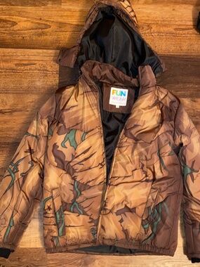 Marvel Guardians Of The Galaxy GROOT Puffer Costume Jacket Fun Wear Kids size 14